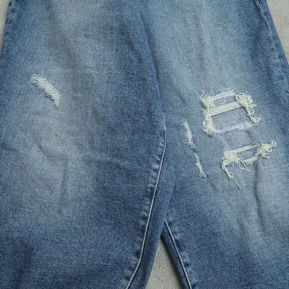 Tommy Jeans Women's 16 Blue High-Rise Denim Pants 27" Inseam Distressed - Picture 15 of 16